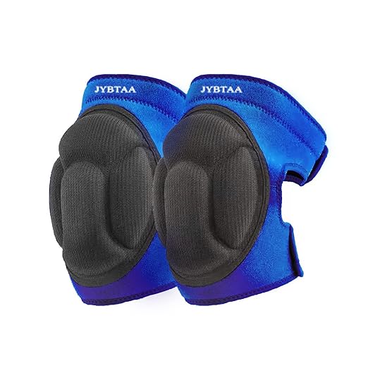 Gardening Knee Pads for Women & Men with Adjustable Non-Slip Straps — Perfect Foam Knee Pads for Work, Garden, Yard, Soft Womens Kneepads for Cleaning Floors, Flooring Installation, DIY, Blue S (1 Pair)