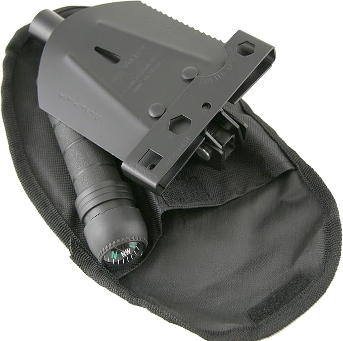 Emergency Zone 11-in-1 Collapsible Folding Military 15.5 Inch Survival Shovel Multitool with Carrying Case. Great for Hiking, Camping, Backpacking, Gardening, and for Keeping in Your Car. 2 Pack