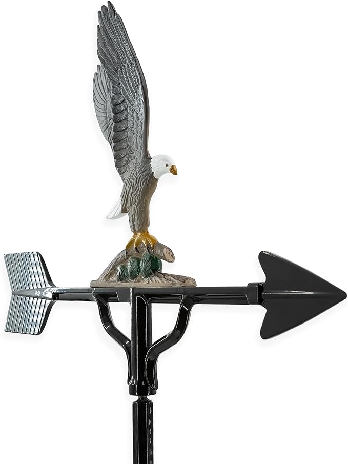 Montague Metal Products 32-Inch Weathervane with Color Eagle Ornament
