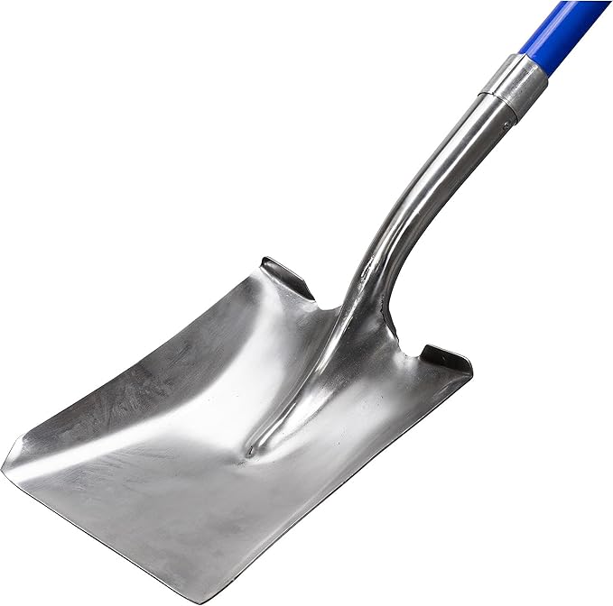 Marshalltown Square Point Stainless Steel Shovel Long Fiberglass Hndl