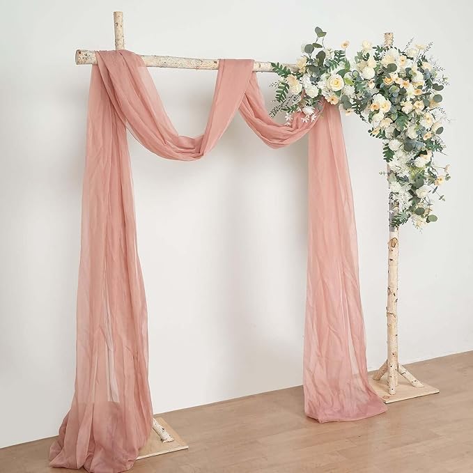 Efavormart 7.5ft Natural Birch Wood Square Wedding Arch, Rustic Arbor Photography Backdrop Stand