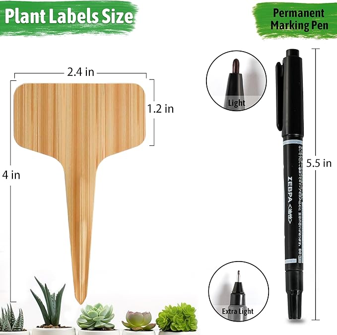 Plant Labels Tags 120pcs Outdoor Plastic Plant Markers Garden Tags & Stakes for Plants Waterproof Plant Name Tags Seedling Tags Plant Stakes for Outdoor Plants Garden Accessories