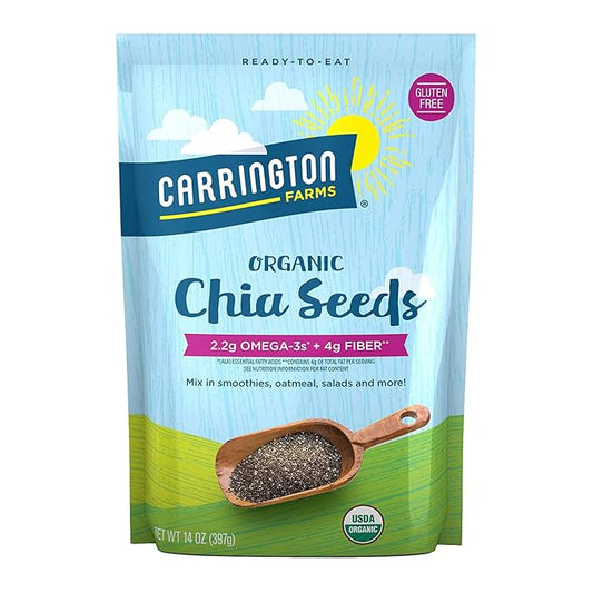 Carrington Farms Organic Chia Seeds, Gluten Free, USDA Organic, 14 Ounce