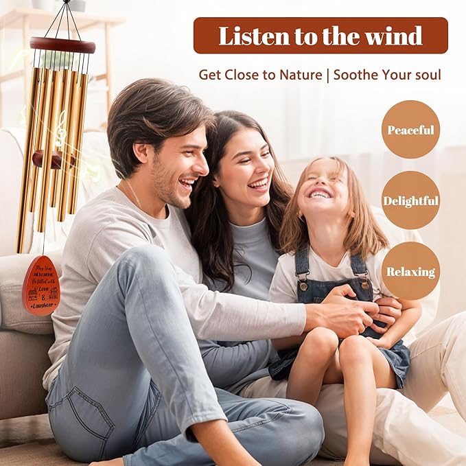 House Warming Gifts New Home, Housewarming Wind Chime, Housewarming Gifts for Christmas, New Home Gift for Women Men Couple Friends, House Warming Gift for Garden Home Outdoors