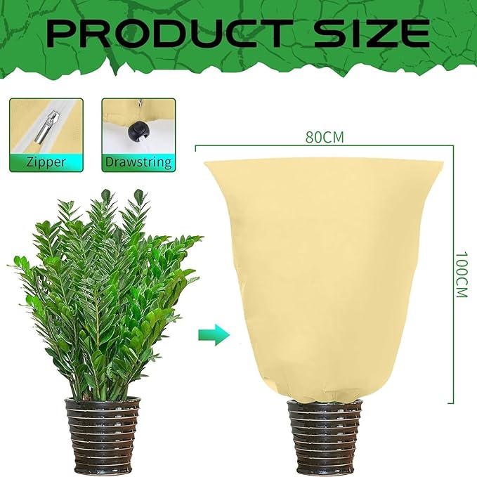 2-Pack,Frost Blankets for Outdoor Plants, Plant Winter Covers with Freeze Protection, Insulated Cold Weather Cover,31.4 × 39.3 inches.