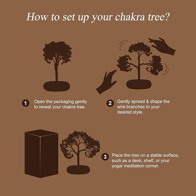 Seven Chakra Crystal Trees, Bonsai Money Tree, Healing Stones, Crystal Tree of Life, Desk Decor, Home Decor, Unique Birthday Gifts for Women Mom