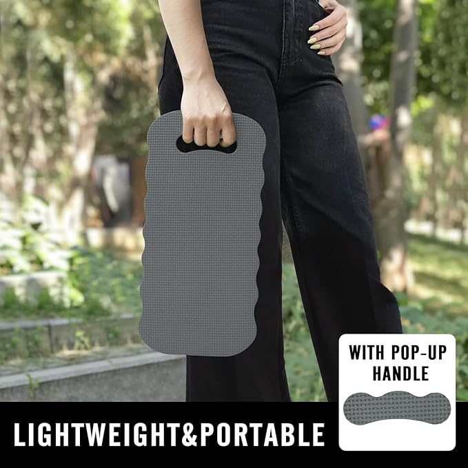 Thick Kneeling Pad 2 Pack, Waterproof,Comfortable Garden Kneeling Pads Stain Resistant, Multi-Functional Kneeler Pad for Gardening, Baby Bath, Yoga, Praying and Exercise (Deep Grey)