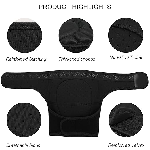 Adult Knee Pads for Gardening, Non-Slip Collision Adjustable Kneepads with Thick EVA Foam for House Cleaning, Construction Work, Volleyball, Dance, Football (X-Large, Black)