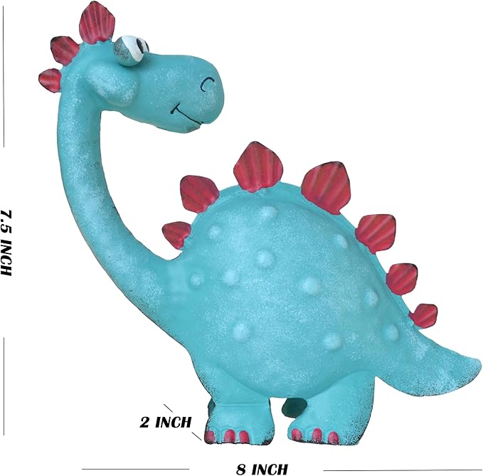 GIFTME 5 Dinosaur Garden Statues Outdoor Decor for Patio,Backyard,Porch,Lawn Spring Garden Sculpture,Kid's Room Dinosaur Figurine Cartoon Home Decor