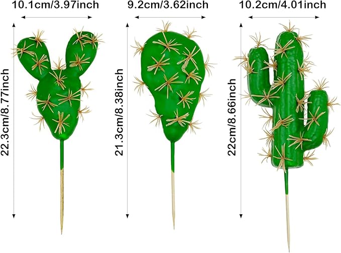 Cayway 10 PCS Faux Fake Succulents Artificial Cactus DecorFaux Cactus Cacti Plant Artificial Cactus Succulent Artificial Succulent Plants for Decoration Faux Cactus Plant Bulk