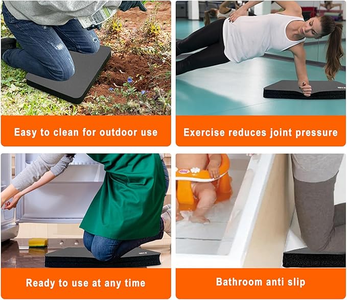 Kneeling Pad, Extra Thick Gardening Kneeling Pad for Women, Large Foam Bathtub Kneeling Pad for Bathing Baby, Waterproof Knee Pads Garden Workout Supplies, Grey