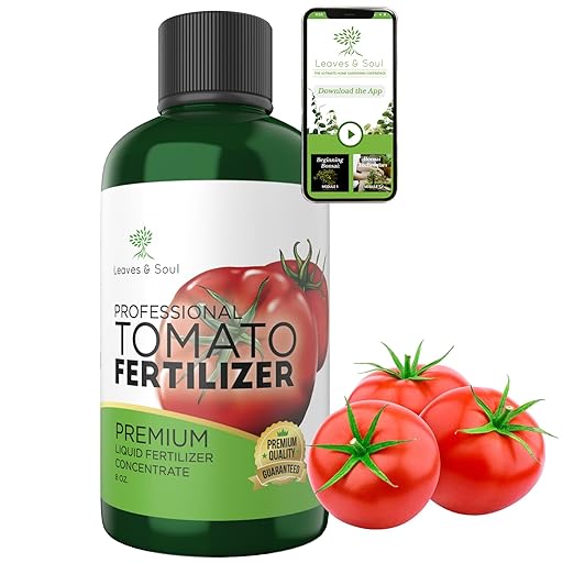 LEAVES AND SOUL Professional Liquid Tomato Fertilizer | 5-1-5 Concentrate, Liquid Plant Fertilizer for Garden, Healthy Produce, Good Harvest, Multi-Purpose Blend & Gardening Supplies | 8 oz