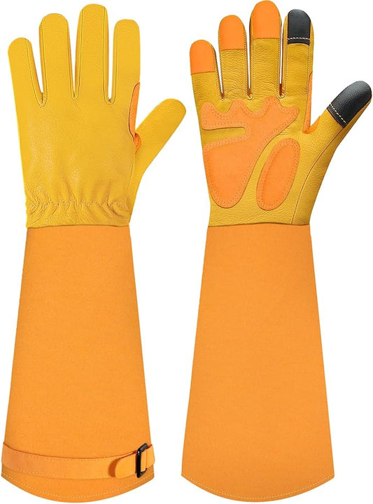 Long-Gardening-Gloves for Women/Men - Thorn Proof Rose Pruning Gloves Heavy Duty Gauntlet, Best Garden Gifts for Gardener-S