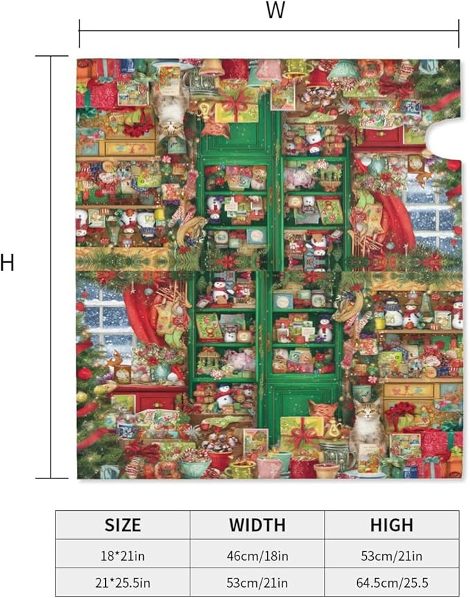 Christmas Cat Mailbox Covers Magnetic Letterbox Covers 21x18 Inch for Garden Outdoor Decoration