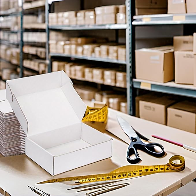 Small Shipping Boxes 9x6x2 Inch (25 Pack) - Sturdy White Corrugated Cardboard Boxes for Small Business, Ecommerce, Mailing & Packaging | Recyclable Gift & Storage Boxes
