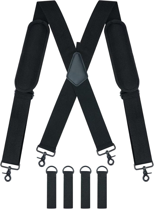 MELOTOUGH Tool Belt Suspenders Padded Work Belt Suspender with Attachment Loops for Men Carpenter Construction Electrician