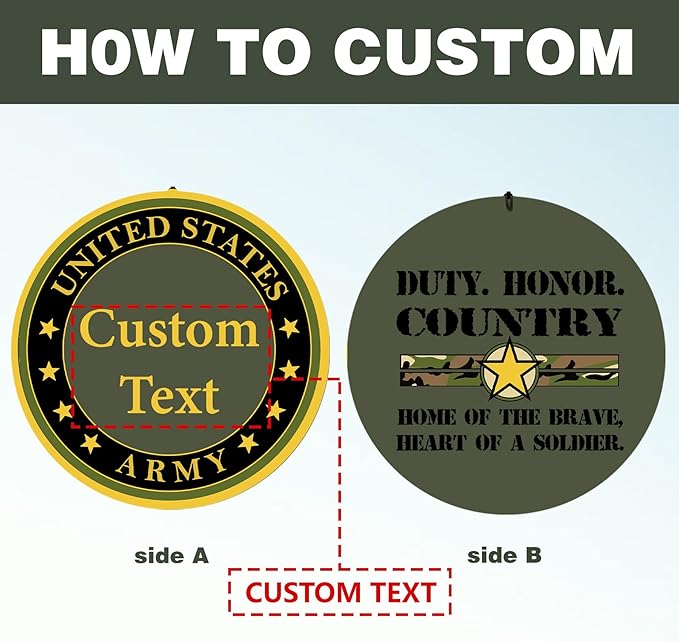 Deep Tone Wind Chimes for Army Soldiers Memory Gifts, Personalized Name/Date/Text Wind Chimes for US Military, Sympathy Gifts for Veteran, Veterans Day Gift(Produced in USA)