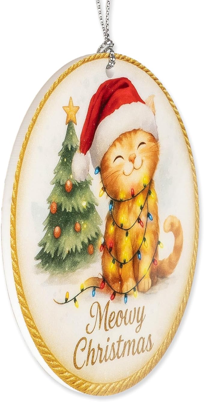 Funny Christmas ornaments 2025 cat ornaments - cat christmas ornament - cat ornaments for christmas tree - christmas ornament - cat christmas decor - cat lover gifts