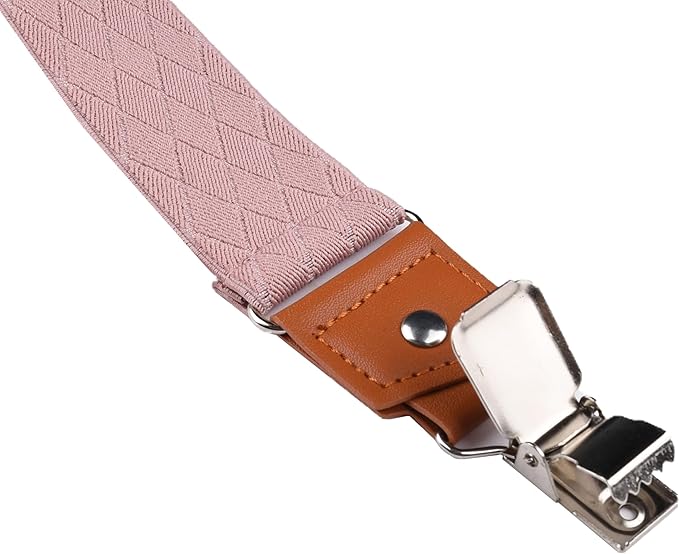 Suspenders for Men Y Back Adjustable Elastic with Strong Clips 47 Inches