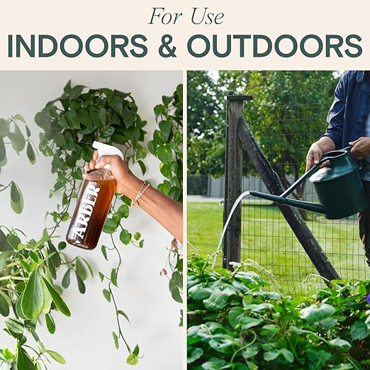 Organic Liquid Plant Food & Fertilizer – Indoor/Outdoor for Houseplants, Vegetables & Flowers, Monstera & Money Tree – OMRI Listed, Pollinator Safe – Easy Weekly Mix (Nutrition & Health Set)