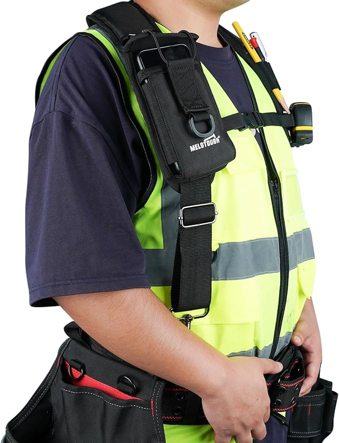 MELOTOUGH Tool Belt Suspenders Work Belt Suspenders for Men Big and Tall Construction Bag Suspenders Padded Work belt for Carpenter/Electrician/Roofing/Farmer work(Y Back)