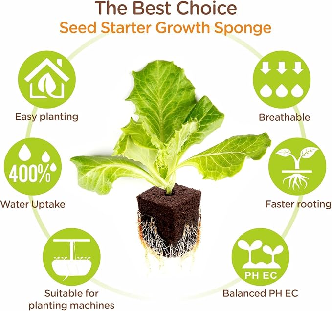 75pcs Seedling Starter Growing Medium Block for 72-Cell Seed Starting Tray, Plant Propagation Substrate