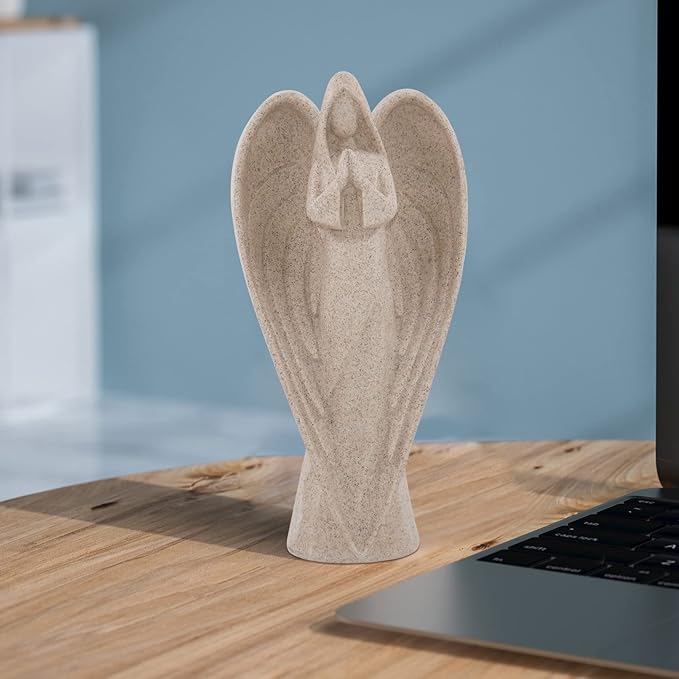 SIMON'S SHOP 9'' Angel Statues, Garden Prayer Angels Figurines Décor, Standing Praying Angel Sculptures for Entryways Bookshelf Table Mantel Decorations