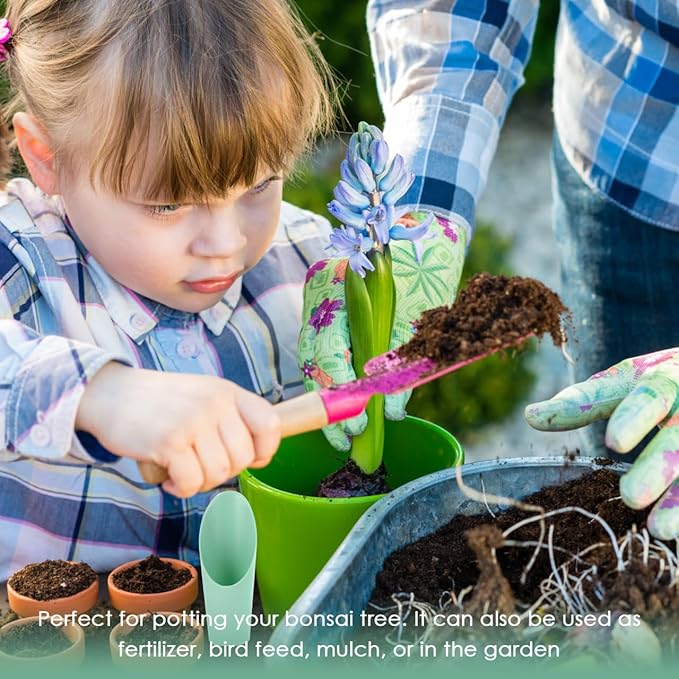 Kisangel Kids Gardening Shovel Set 6Pcs Plastic Soil Scoops for Planting Bonsai and Outdoor Garden Use Easy to Carry and Store