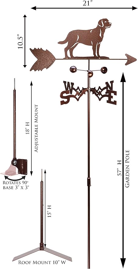 SWEN Products Labrador Dog Weathervane