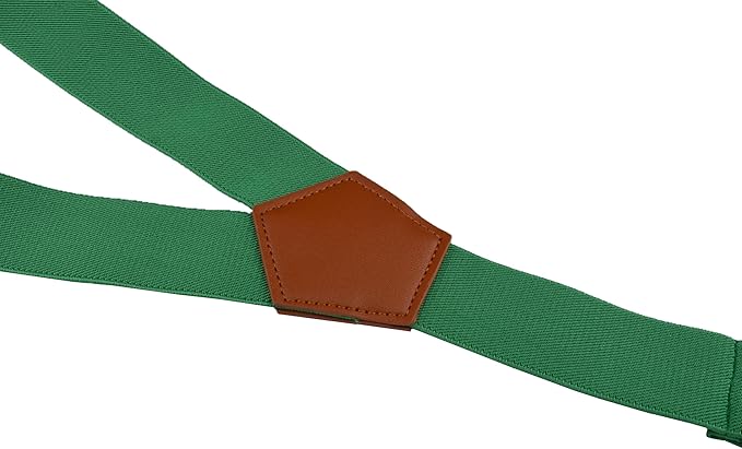 Suspenders for Men Y Back Adjustable Elastic with Strong Clips 47 Inches