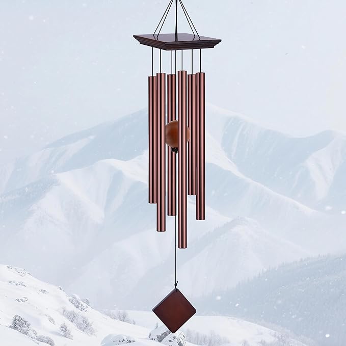 39" Deep Tone Large Wind Chimes for Outside Clearance, Memorial Sympathy Wind Chimes Outdoor for Porch Garden Yard Decor Patio,Sympathy Gifts for Loss of Loved One,Dark Brown