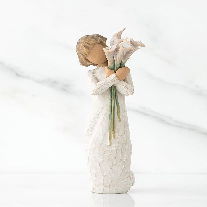 Willow Tree Beautiful Wishes, A Gathering of Beautiful Wishes for You - Love, Health, Happiness, A Gift That Expresses Caring or for Those Who Love Flowers, Sculpted Hand-Painted Figure