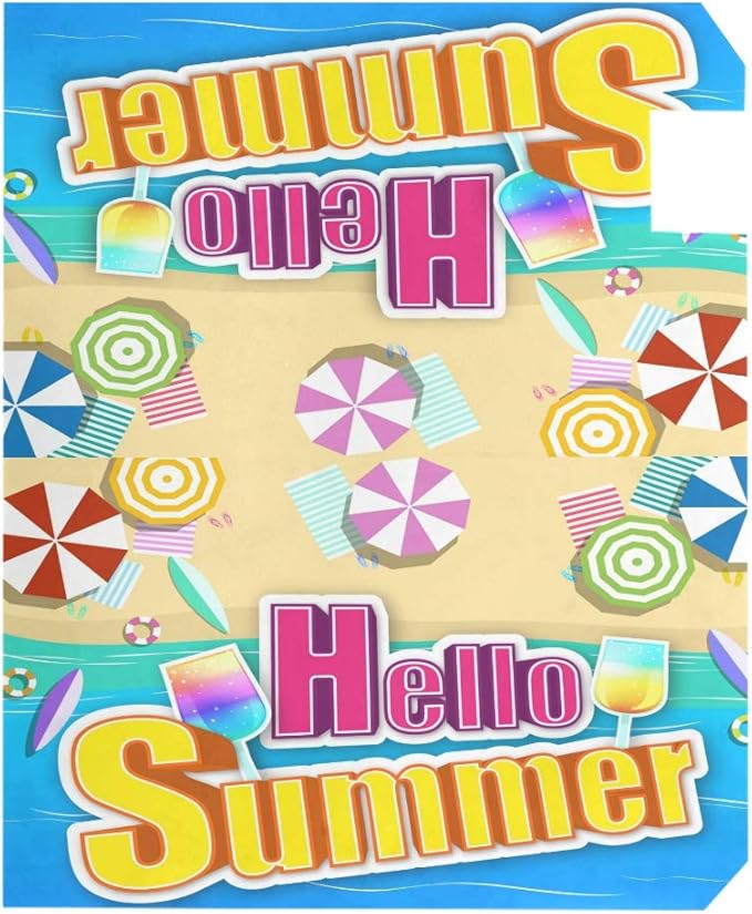 ALAZA Summer Time with Beach Magnetic Mailbox Cover MailWraps Garden Yard Home Decor for Outside Oversized-25.5" x20.8"