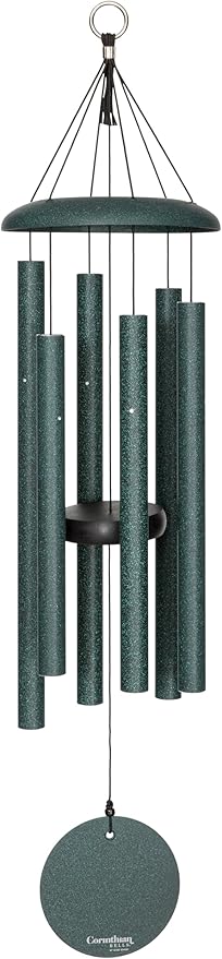 Corinthian Bells by Wind River – 30 inch Green Wind Chime for Patio, Backyard, Garden, and Outdoor Decor (Aluminum Chime) Made in The USA
