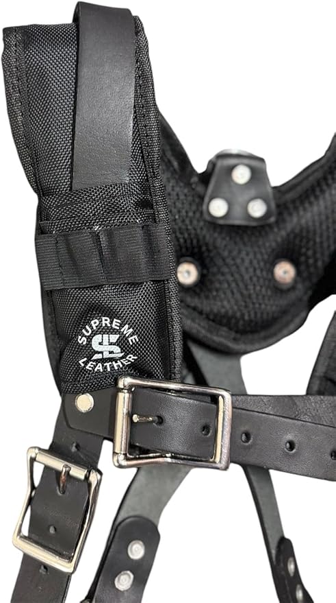 Padded Tool Belt Suspenders – Adjustable Work Suspender with 4 Detachable D-Loops – For Construction, Carpentry, & More