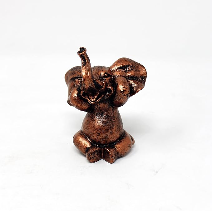 Nature's Mark 3 Baby Elephants See No Evil Hear No Evil Resin Statue Figurine Home Decorative Accent Decor