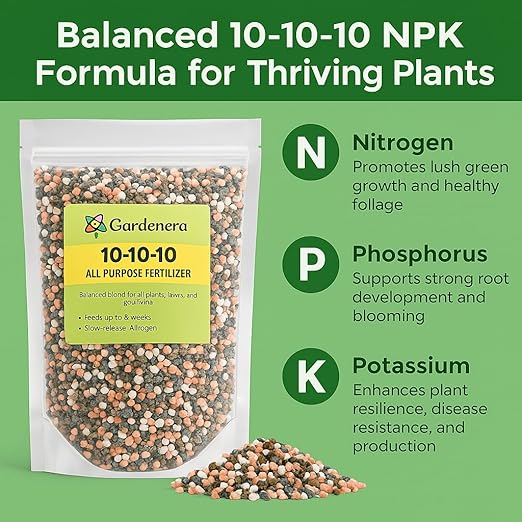 𝐁𝐄𝐒𝐓𝐒𝐄𝐋𝐋𝐄𝐑 10-10-10 Plant Fertilizer Slow Release | 10 10 10 All Purpose Fertilizer for Fruit Trees, Evergreens, Vegetables, Arborvitae, Fig Trees, Shrubs, Pines, Oaks, Flowers [3 Quarts]