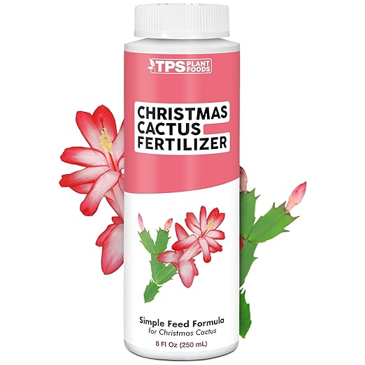 TPS NUTRIENTS Christmas Cactus Fertilizer for All Christmas Cacti and Schlumbergera Cacti, Liquid Plant Food 8 oz (250mL)