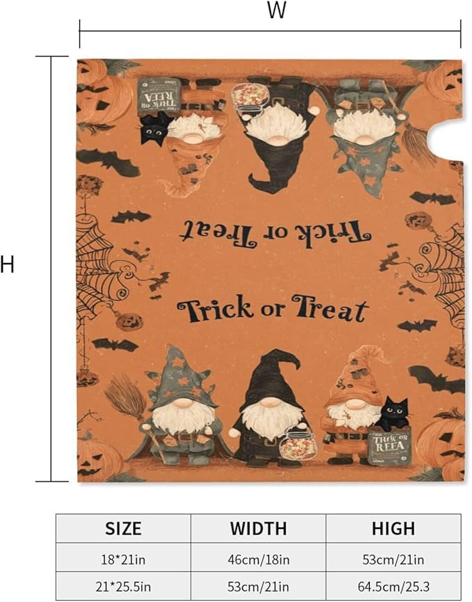Mailbox Covers Gnomes Halloween Pumpkin Gnomes Halloween Pumpkin Magnetic Letter Post Box Cover Standard Size 25.5 x 21 Inch Garden Yard Home Decorative