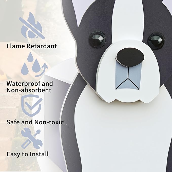 Boston Terrier Dog Planter, Cute Animal Shape Flower Planters, Plant Pots for Indoor/Outdoor Garden Decor, Unique Gifts/Souvenirs for Pet Lovers
