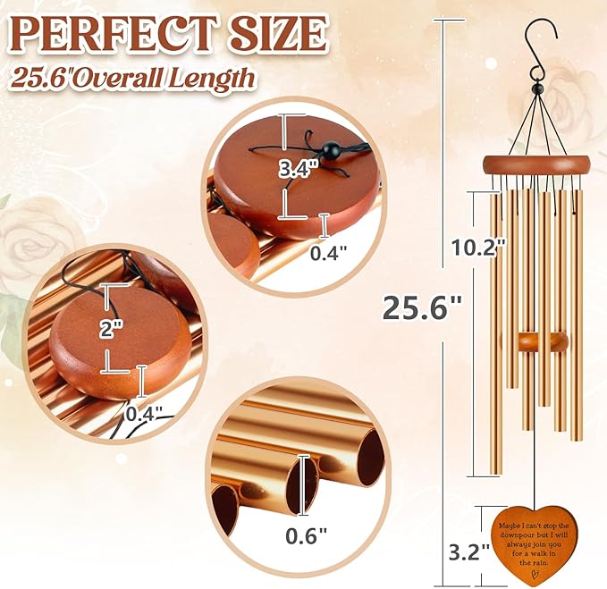 Get Well Soon Gifts for Women After Surgery, Thinking of You Gift for Friends Wind Chimes, Feel Better, Recovery, Cancer Care, Inspirational Gifts for Best Friend, Soul Sister, Bestie, Her