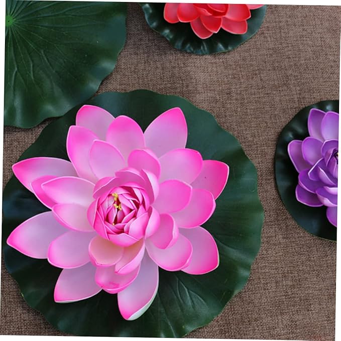 DOITOOL Artificial Lily Pads for Koi Pond: 3 Pcs Artificial Floating Foam Lotus Leaves 11 Inch Realistic Water Lily Pads Ornaments for Patio Fish Pond Pool Aquarium Decor, Green