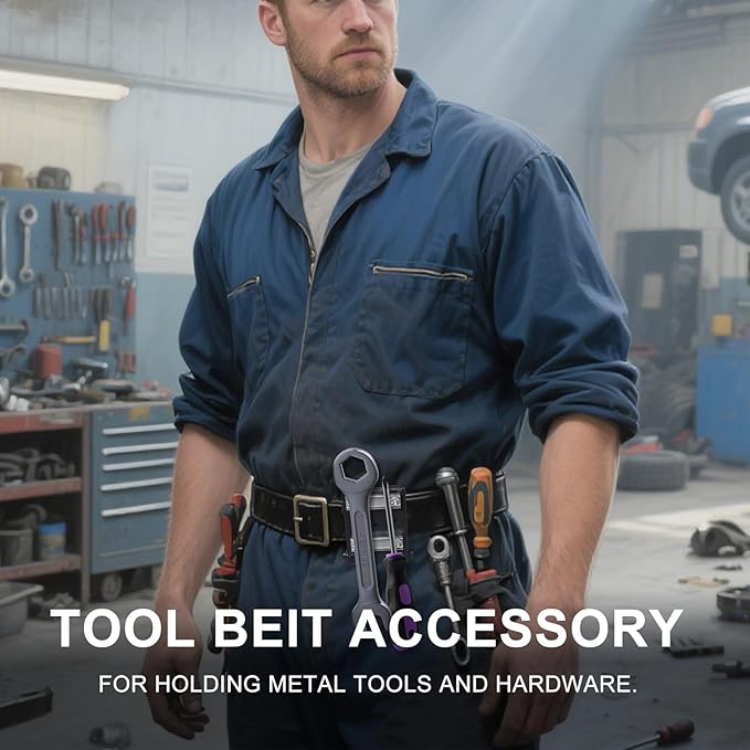 Quick-Release Magnetic Tool Holder Powerful Magnet Belt Holster for Hammer,Wrench,Screws,Nails,or Any Mental Tools and Hardware
