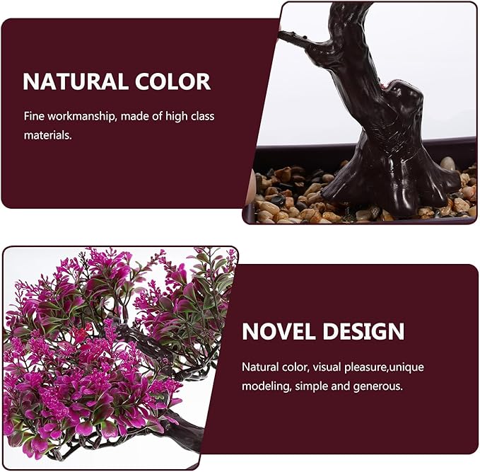 Cabilock Artificial Bonsai Tree 14 Inches Faux Juniper Plant with Ceramic Pot Indoor Decor for Desk Shelf Bathroom Bedroom Office Home Decoration