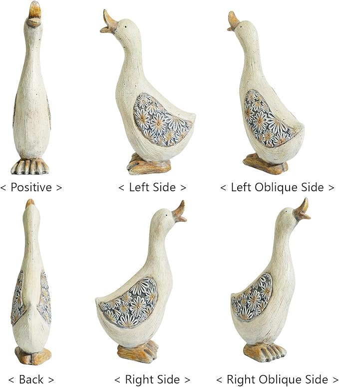 Artpual Duck Garden Outdoor Statues Garden Decor for Outside Garden Lawn Decor for Patio Yard Porch Balcony Home House Ornament, Garden Decor Gifts for Women and Men