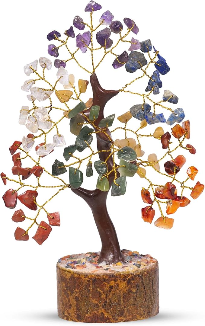 PYOR Chakra Tree, Crystals, Shelf Decor, Spiritual Gifts, Office Decor for Women, Crystal Tree of Life, House Warming Gifts
