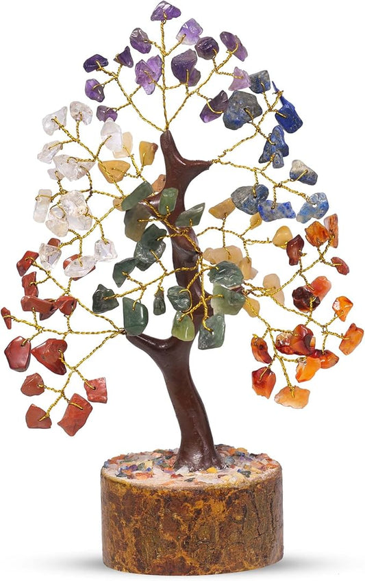 PYOR Chakra Tree, Crystals, Shelf Decor, Spiritual Gifts, Office Decor for Women, Crystal Tree of Life, House Warming Gifts