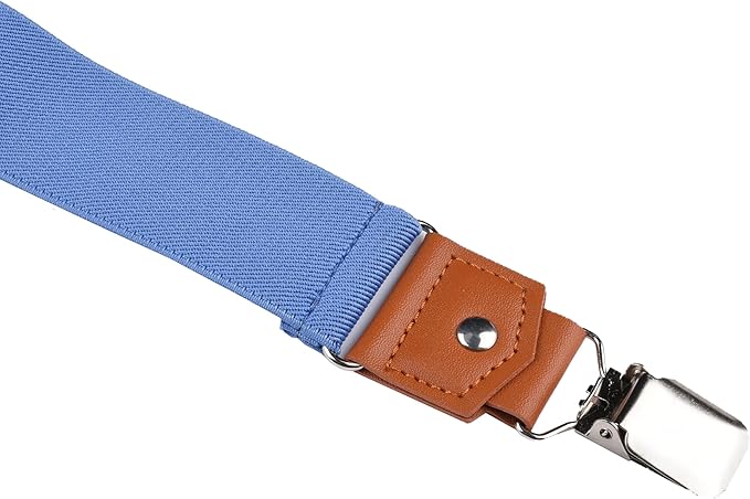 Suspenders for Men Y Back Adjustable Elastic with Strong Clips 47 Inches