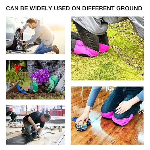 Women Knee Pads for Cleaning House Floors,Gardening Work, Carpet, Roofing,kneepads with Soft Inner Liner, Adjustable knee pads Suitable Garden,Flooring Yard,Pink M. (1 Pair)