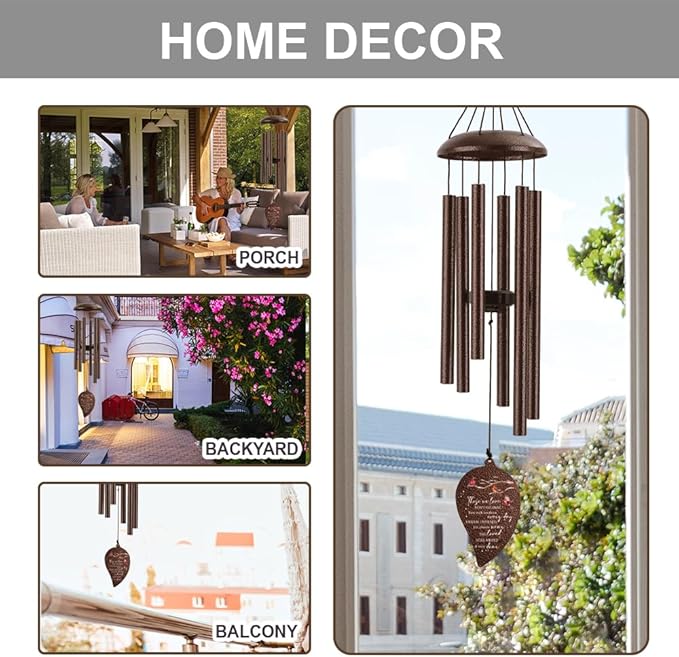 Memorial Sympathy Wind Chimes for Loss of Loved One 32'', Cardinal Wind Chimes in Memory of a Loved One, Cardinal Memorial Gifts, Bereavement Condolence Remembrance Gifts,Bronze